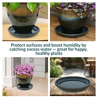 Outdoor/Indoor High-Fired Glazed Uv- and Frost-Resistant Ceramic Flower Pot Planter Saucers
