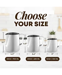 Milk Frother Cup - Stainless Steel Frothing Pitcher