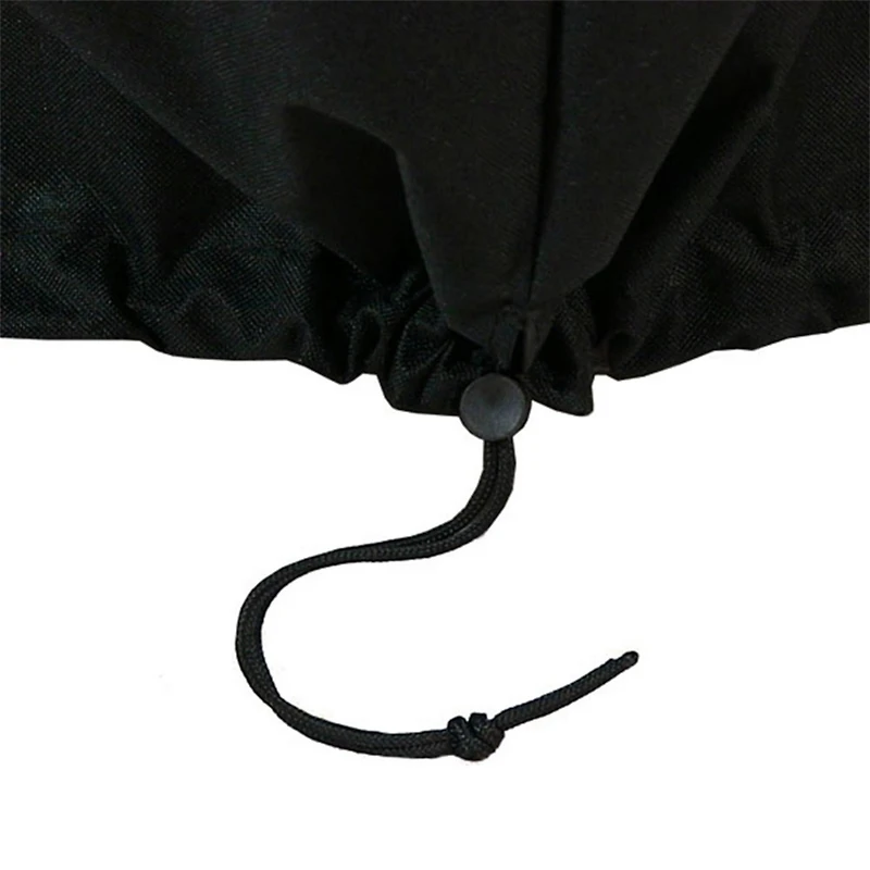 Outdoor Heavy-Duty Weather-Resistant Pvc and 300D Polyester Round Fire Pit Cover with Drawstring and Toggle Closure