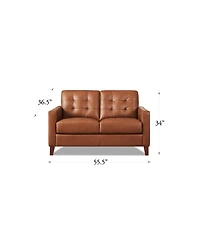 Aiden 56" Top Grain Leather Loveseat