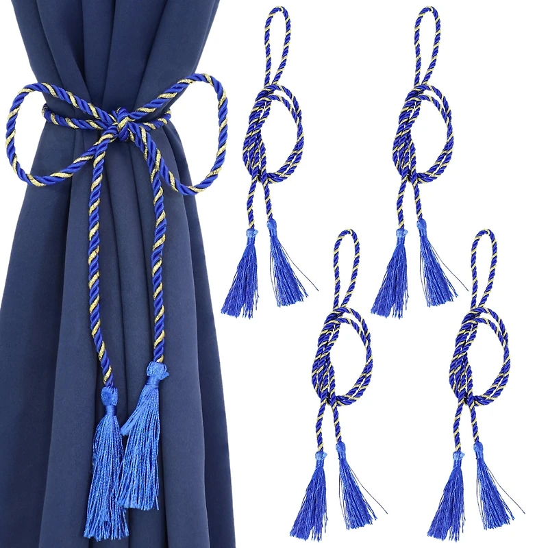 Indoor/Outdoor Decorative Window Curtain Rope Tassel Tiebacks