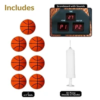 Sunnydaze Decor 81 in Folding Indoor 2-Player Arcade Basketball Game with Scorer