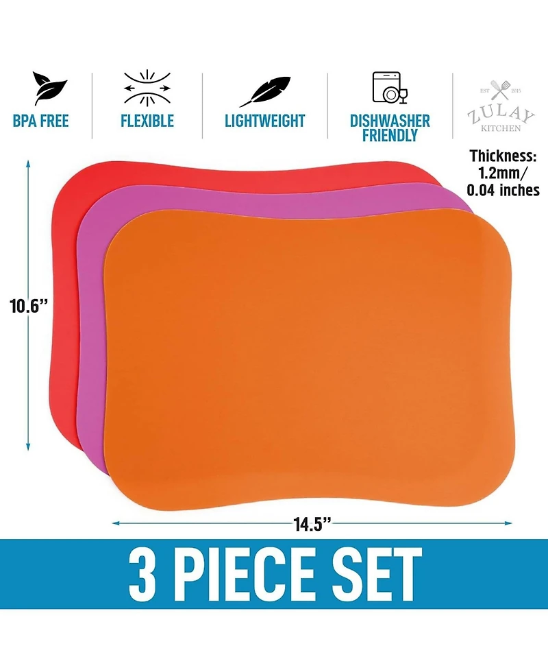 Thick & Durable Flexible Cutting Mats (Set of 3)
