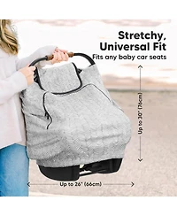 KeaBabies Warmzy Baby Car Seat Cover, Universal Stretch Fit Infant Carseat Covers for Babies, Winter Canopy