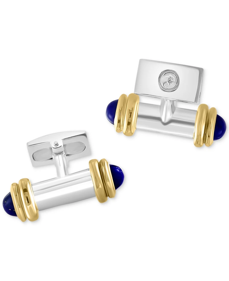 Effy Men's Lapis Lazuli Bar Cufflinks in 18K Yellow Gold Plated Sterling Silver & Sterling Silver