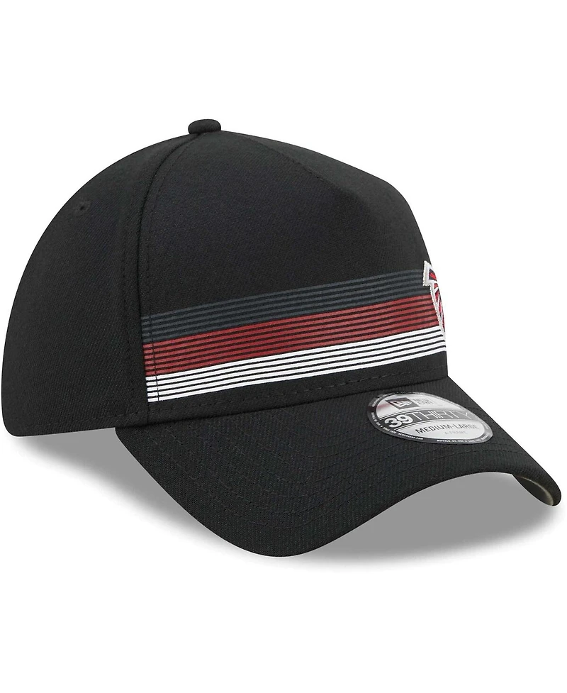 New Era Men's Black Atlanta Falcons Flawless Stripe 39Thirty Flex Hat