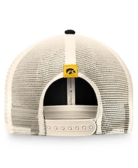 Top of the world Men's Black Iowa Hawkeyes Refined Trucker Adjustable Hat