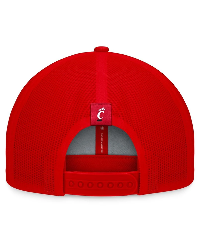 Top of the world Men's Red Cincinnati Bearcats Carson Trucker Adjustable Hat