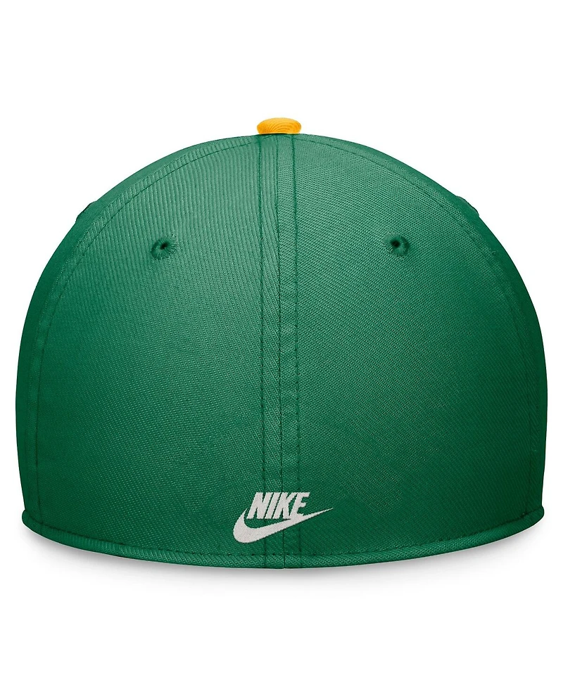Nike Men's Green/Gold Oakland Athletics Cooperstown Collection Rewind Swooshflex Performance Hat
