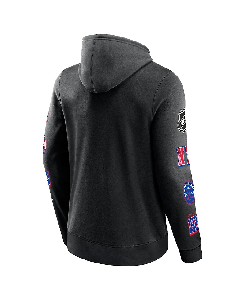 Fanatics Branded Men's Black Colorado Avalanche Wild Winner Fleece Pullover Hoodie