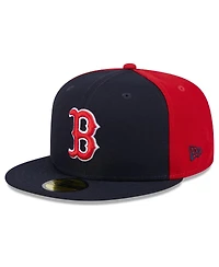 New Era Men's Navy/Red Boston Red Sox Gameday Sideswipe 59Fifty Fitted Hat