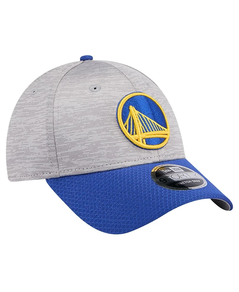 New Era Men's Heather Gray/Royal Golden State Warriors Active Digi-Tech Two-Tone 9Forty Adjustable Hat