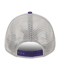 New Era Men's Khaki/Purple Phoenix Suns Throwback Patch Trucker 9Forty Adjustable Hat