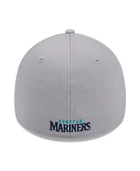 New Era Men's Gray Seattle Mariners Active Pivot 39Thirty Flex Hat