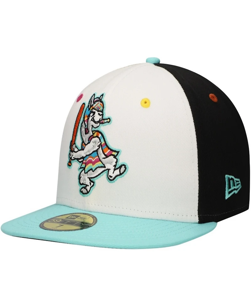 New Era Men's White Llamas de Hickory Copa de la Diversion 59Fifty Fitted Hat