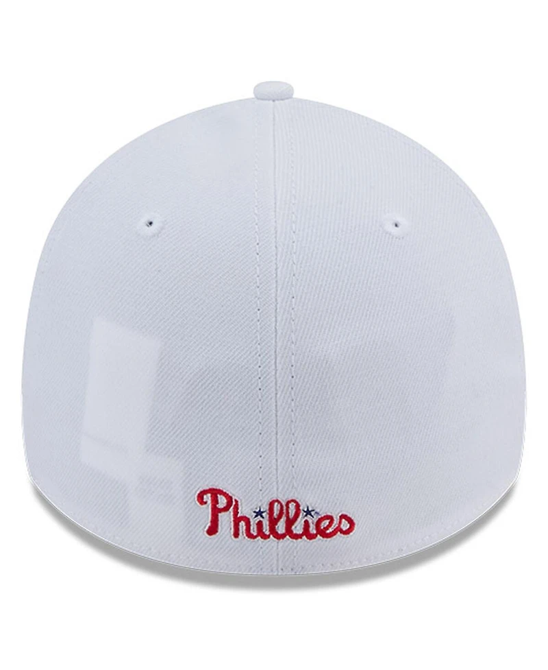 New Era Men's White Philadelphia Phillies Evergreen 39Thirty Flex Hat