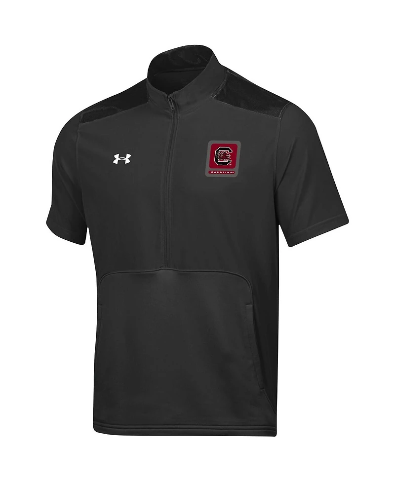 Under Armour Men's Black South Carolina Gamecocks Motivate Half-Zip Jacket