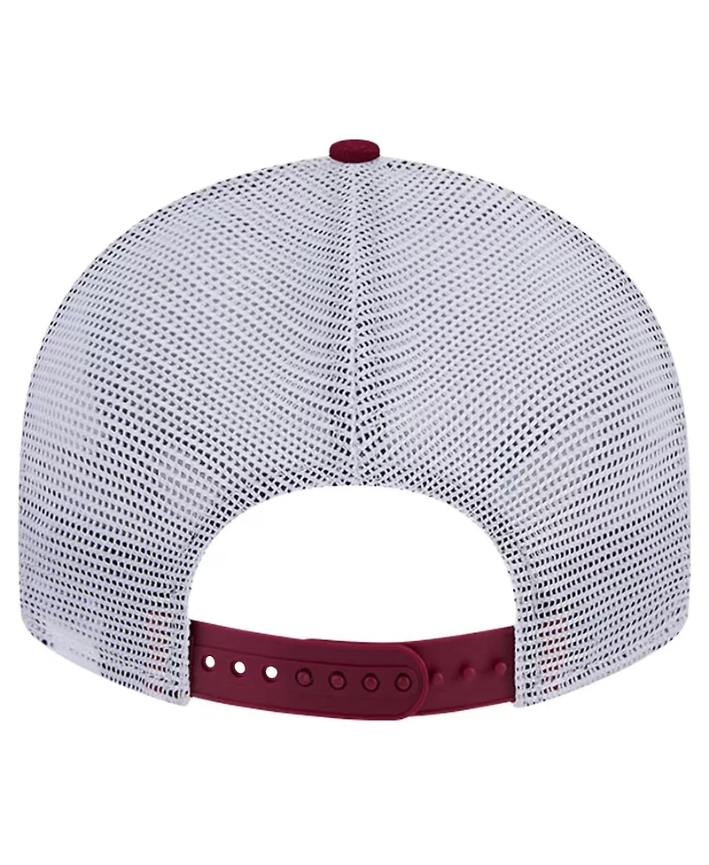 New Era Men's Garnet Florida State Seminoles Throwback Circle Patch 9fifty Trucker Snapback Hat