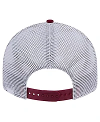 New Era Men's Garnet Florida State Seminoles Throwback Circle Patch 9fifty Trucker Snapback Hat