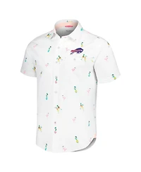 Tommy Bahama Men's White Buffalo Bills Nova Wave Flocktail Button-Up Shirt