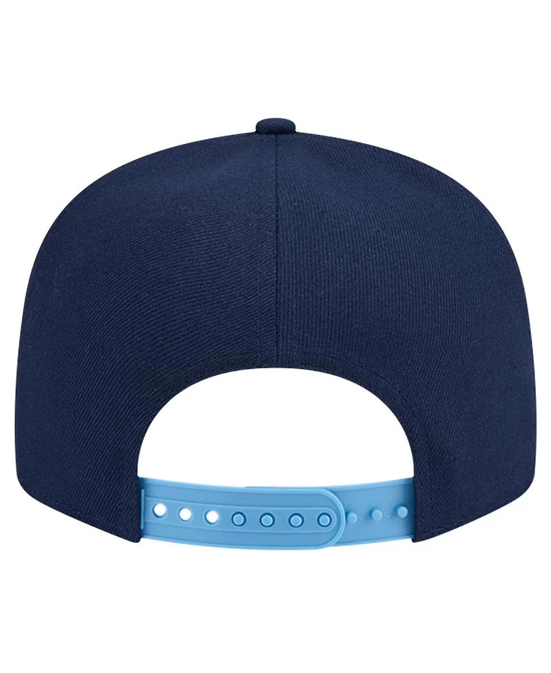 New Era Men's White/Light Blue Memphis Grizzlies Throwback Gradient Tech Font 9fifty Snapback Hat