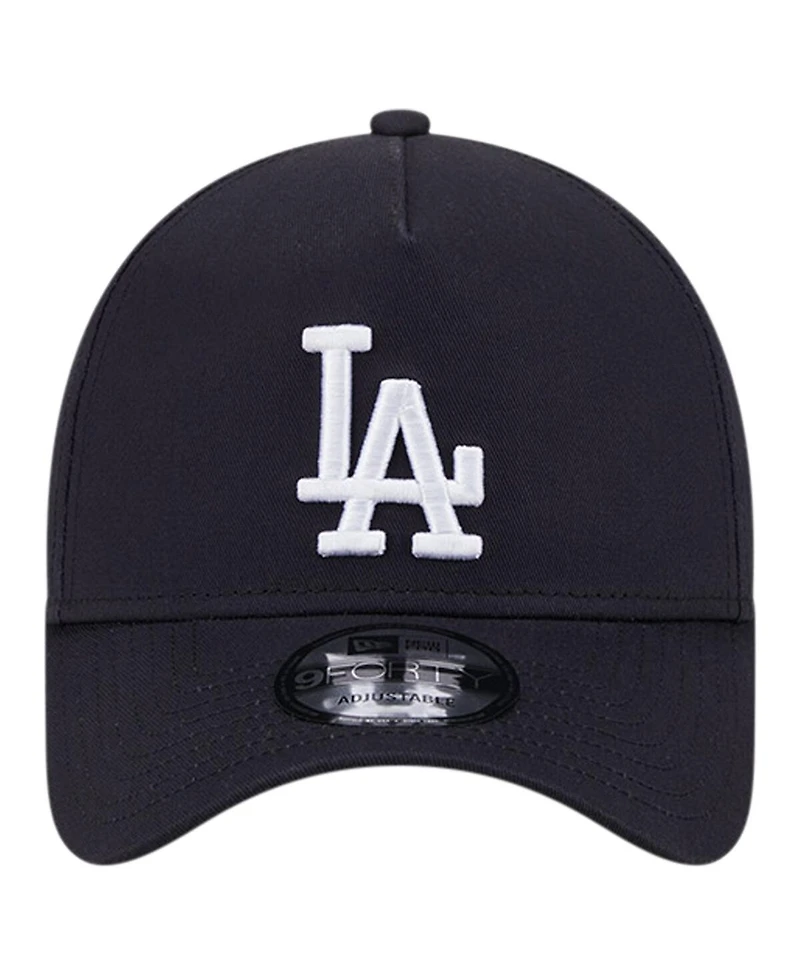 New Era Men's Navy Los Angeles Dodgers Team Color A-Frame 9Forty Adjustable Hat