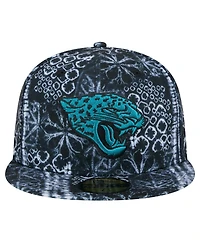 New Era Men's Black Jacksonville Jaguars Shibori 59Fifty Fitted Hat