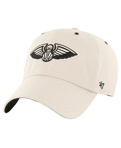 47 Brand Men's Cream New Orleans Pelicans Lunar Clean Up Adjustable Hat