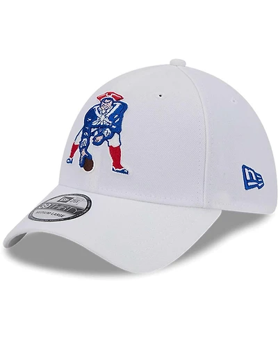 New Era Men's White England Patriots Throwback 39Thirty Flex Hat
