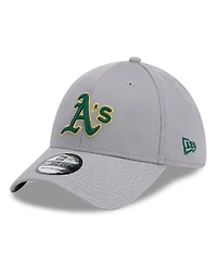 New Era Men's Gray Oakland Athletics Active Pivot 39Thirty Flex Hat