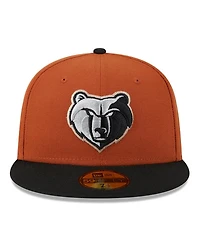 New Era Men's Rust/Black Memphis Grizzlies Two-Tone 59Fifty Fitted Hat