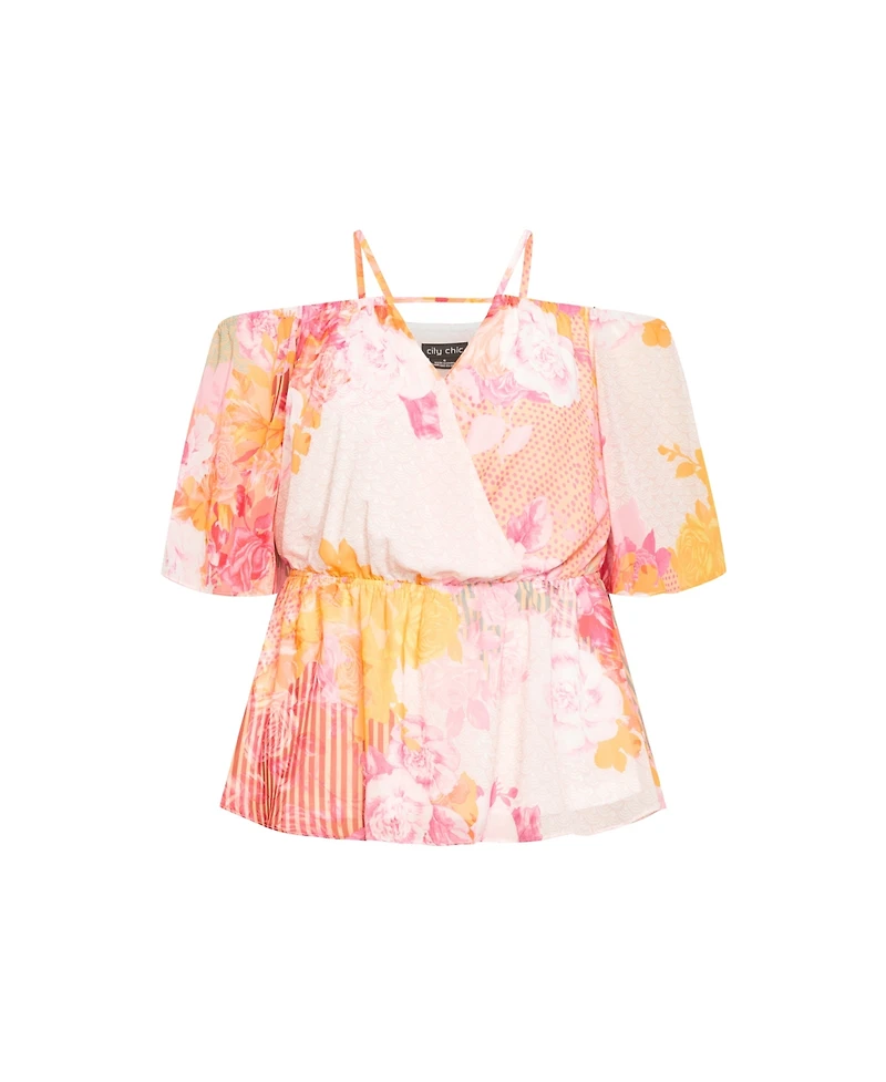 City Chic Women's Adelina Print Top