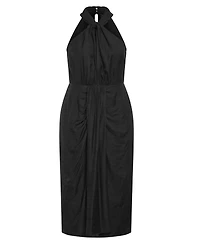 City Chic Women's Briella Halter Twist Front Maxi Dress