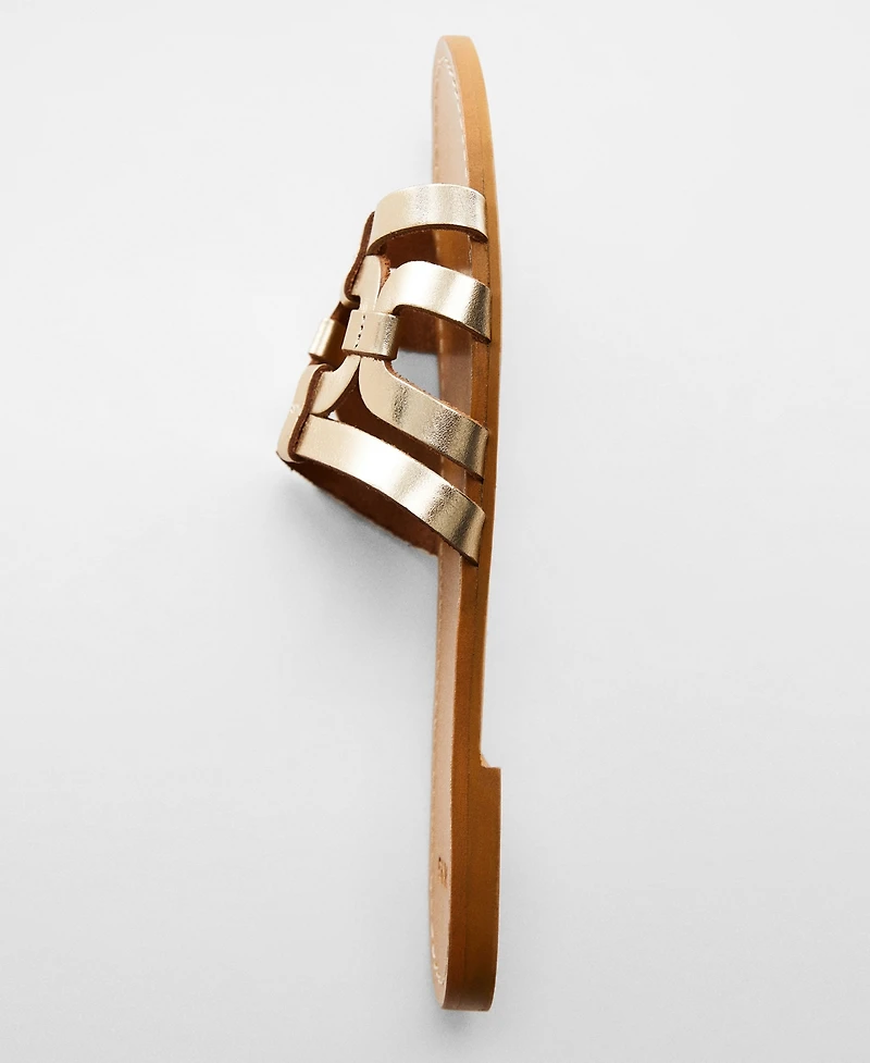 Mango Women's Leather Straps Sandals