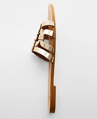 Mango Women's Leather Straps Sandals