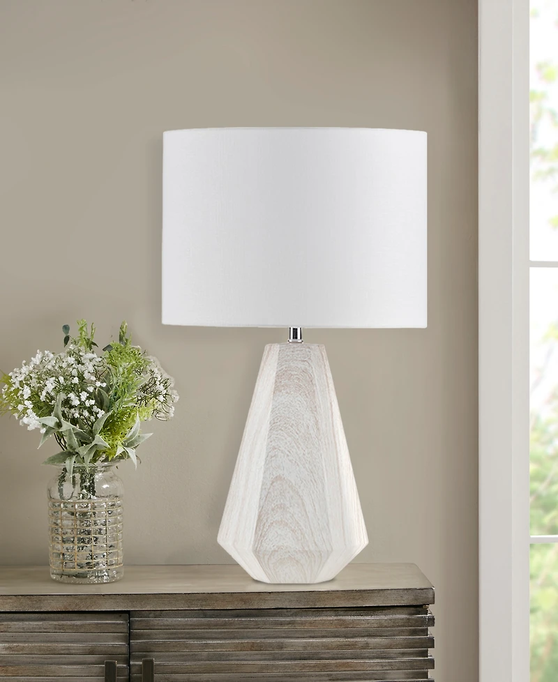 Ink+Ivy 23" Resin Table Lamp with Faux Wood Texture
