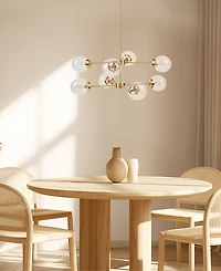 Ink+Ivy 8-Light Metal Chandelier with Globe Bulbs