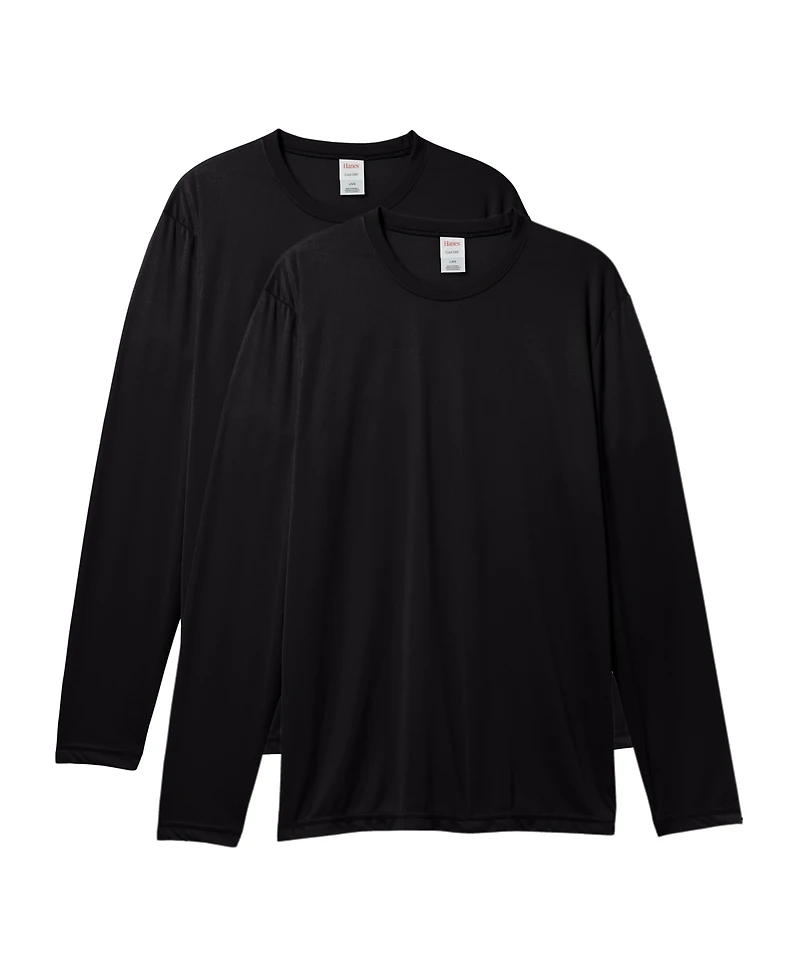 Hanes Sport Men's Cool Dri Performance Long Sleeve T-Shirt, 2-Pack