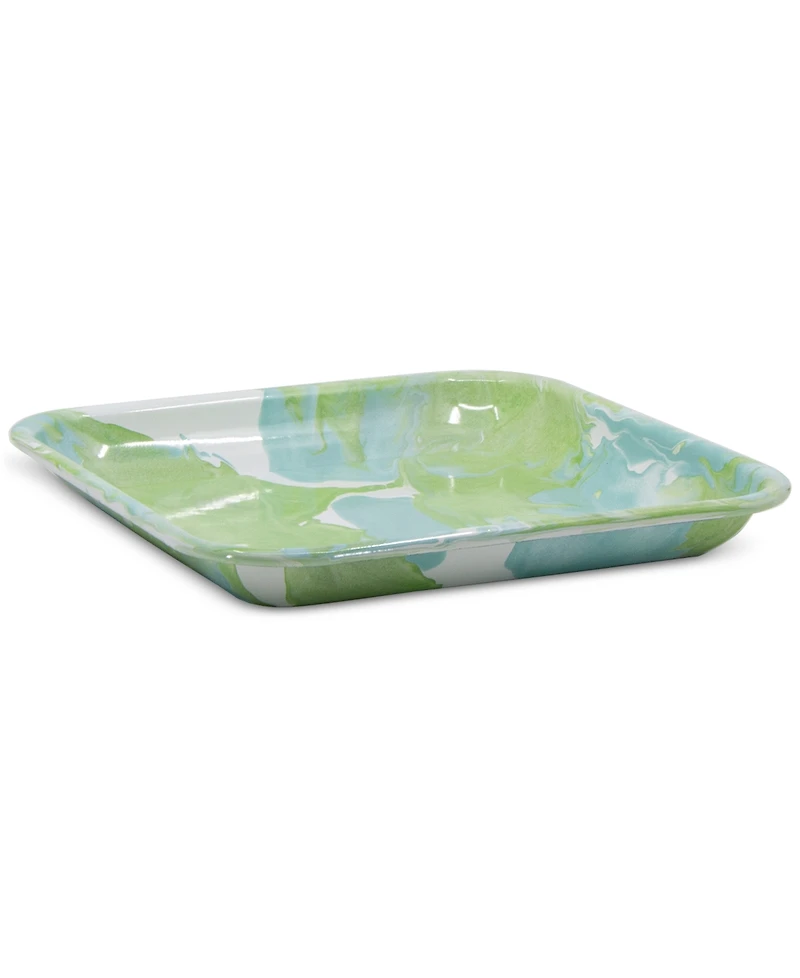 Golden Rabbit Modern Monet Square Trays, Set of 2