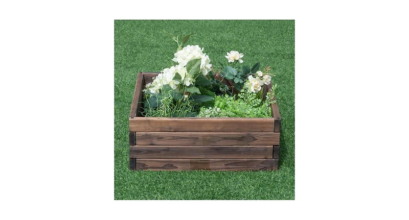 Slickblue Square Raised Garden Bed Flower Vegetables Seeds Planter
