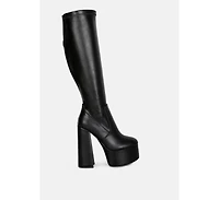 Coraline High Block Heeled Calf Boots Women