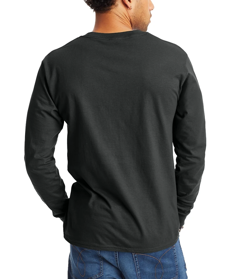 Hanes Beefy-t Unisex Long-Sleeve T-Shirt, 2-Pack