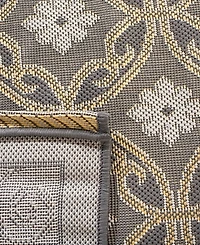 Safavieh Courtyard CY7810 Anthracite and Light Gray 5'3" x 7'7" Outdoor Area Rug