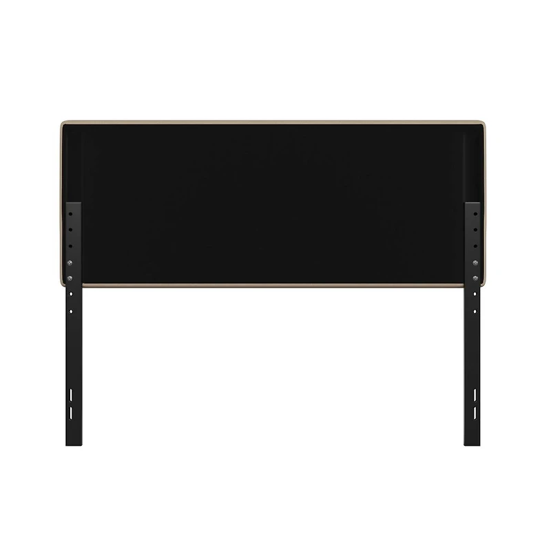 Merrick Lane Coppola Queen Headboard With Tufted Upholstery And Powder Coated Metal Frame