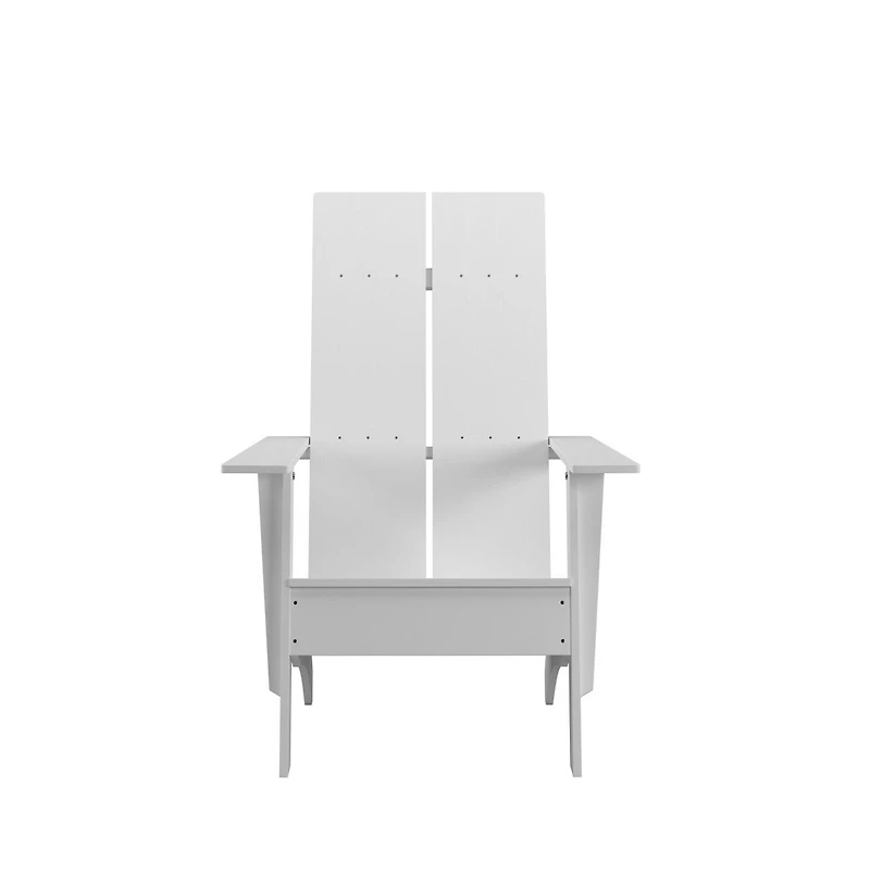 Piedmont Modern 2 Slat Back All-Weather Poly Resin Wood Adirondack Chair