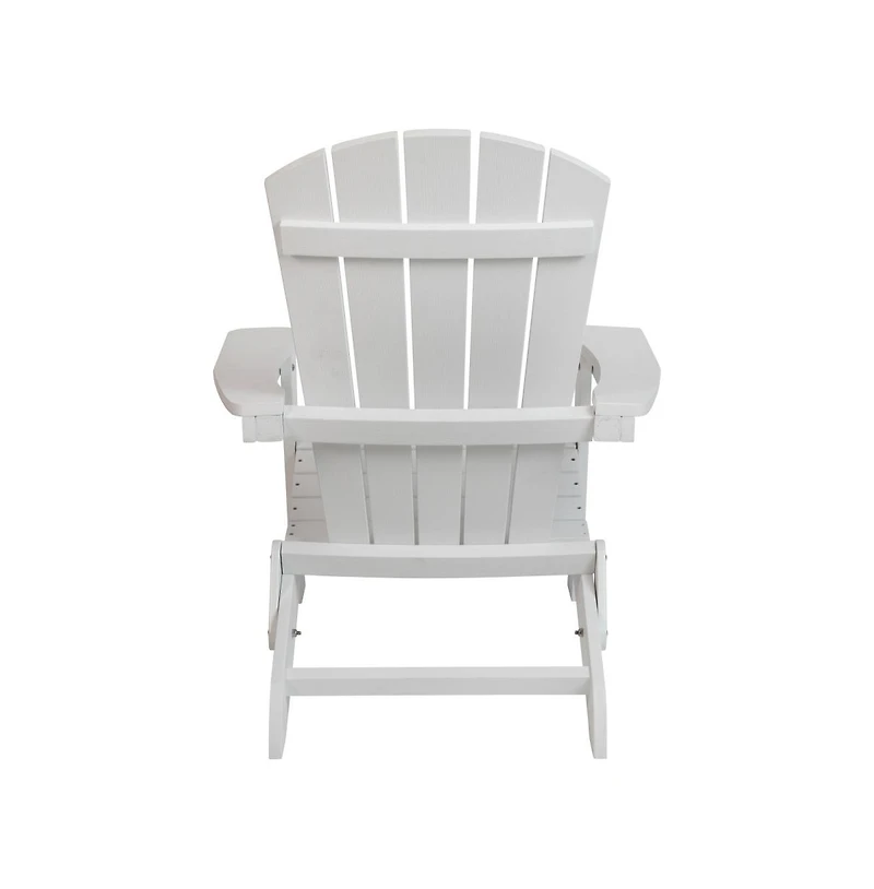Set Of Riviera Poly Resin Folding Adirondack Lounge Chair