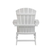 Set Of Riviera Poly Resin Folding Adirondack Lounge Chair