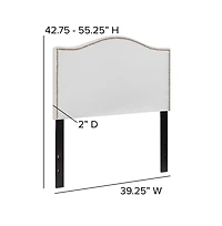Arched Twin Headboard With Accent Nail Trim