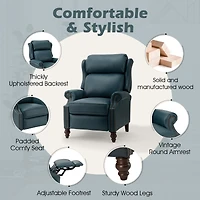Pierce Genuine Leather Recliner with Nailhead Trims