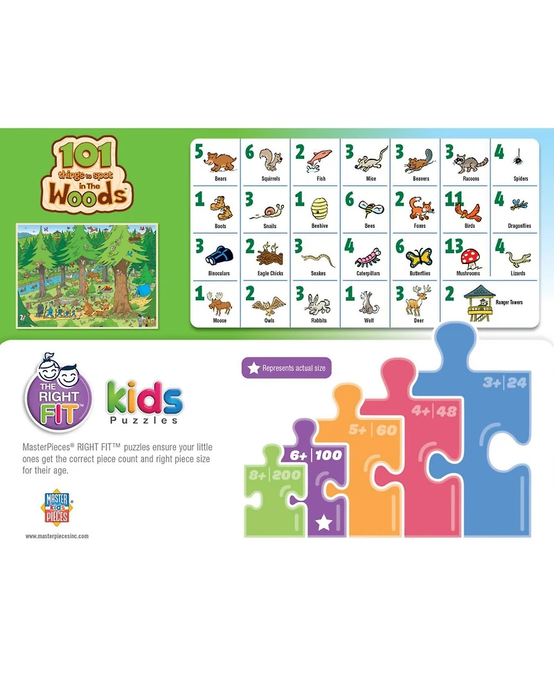 Masterpieces 101 Things to Spot in the Woods - 101 Piece Jigsaw Puzzle
